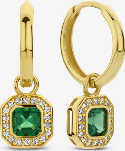 Beloro Jewels Boucles d'oreilles en or / vert, Vue avec produit