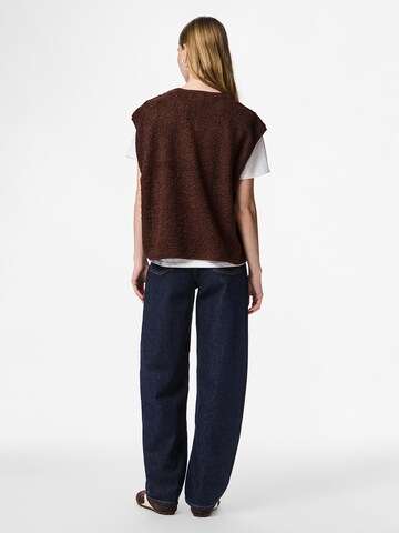 PIECES Vest 'PCKatty' in Brown