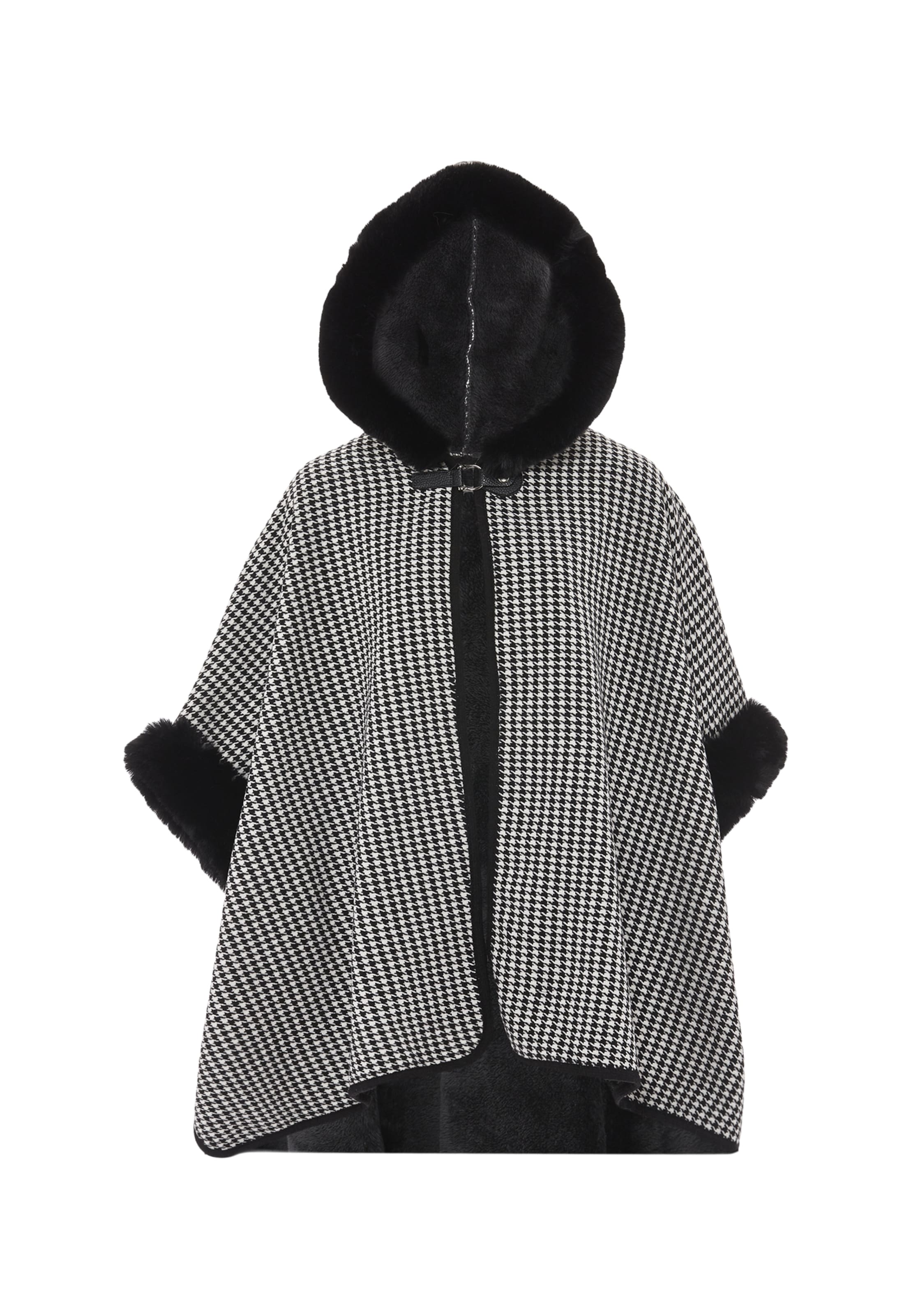 OSHA Poncho in schwarz / weiß, Produktansicht