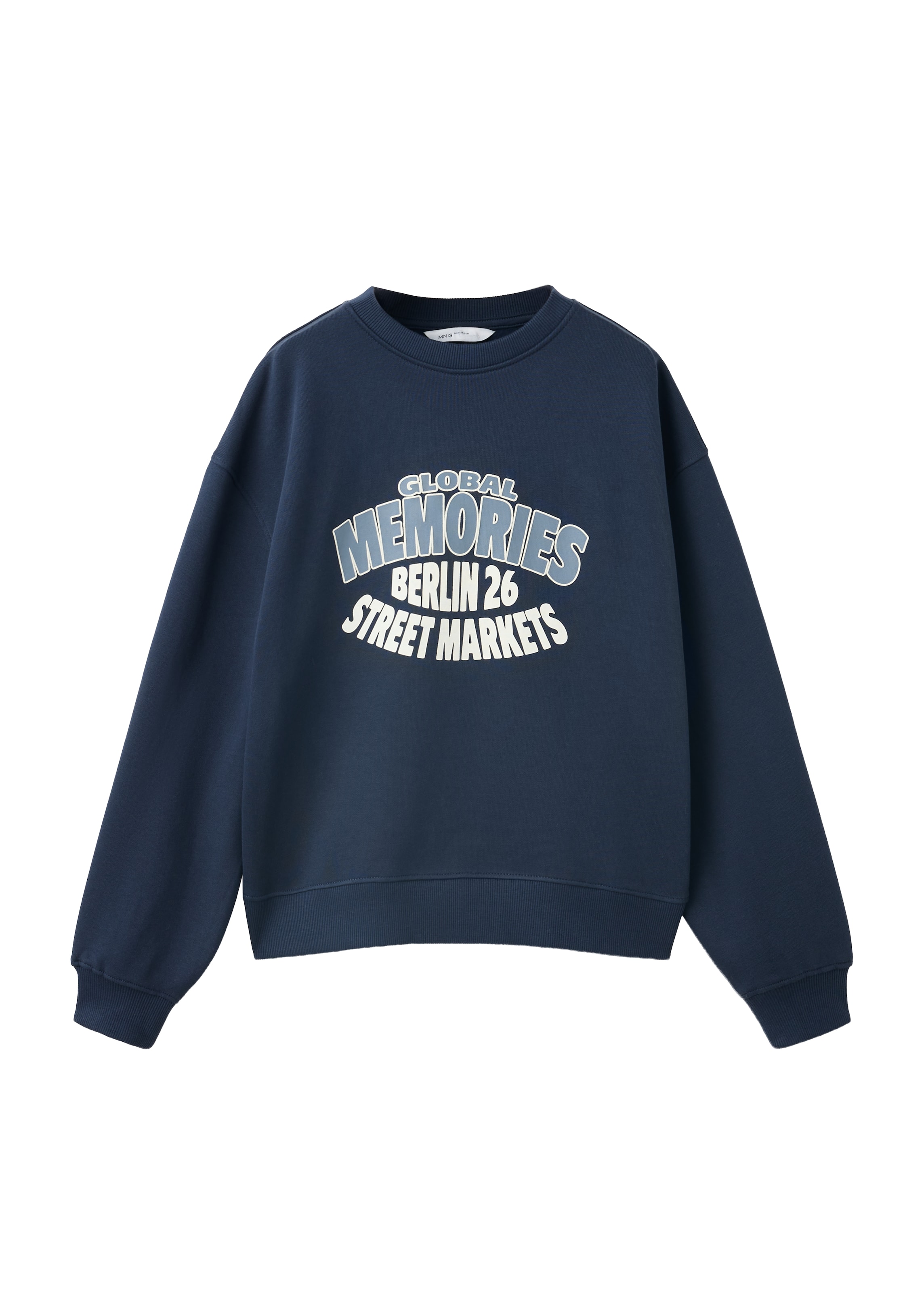 MANGO KIDS Sweatshirt 'O2GLOBAL' in Nachtblau, Taubenblau | ABOUT YOU