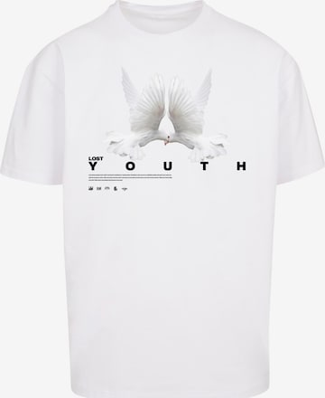 Lost Youth Shirt 'Dove' in Wit: voorkant