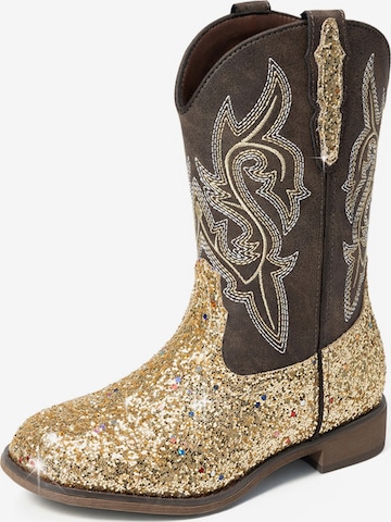 Bottes 'DREAM PAIRS Jungen Mädchen stiefel Wasserabweisend' Dream Pairs en or : devant