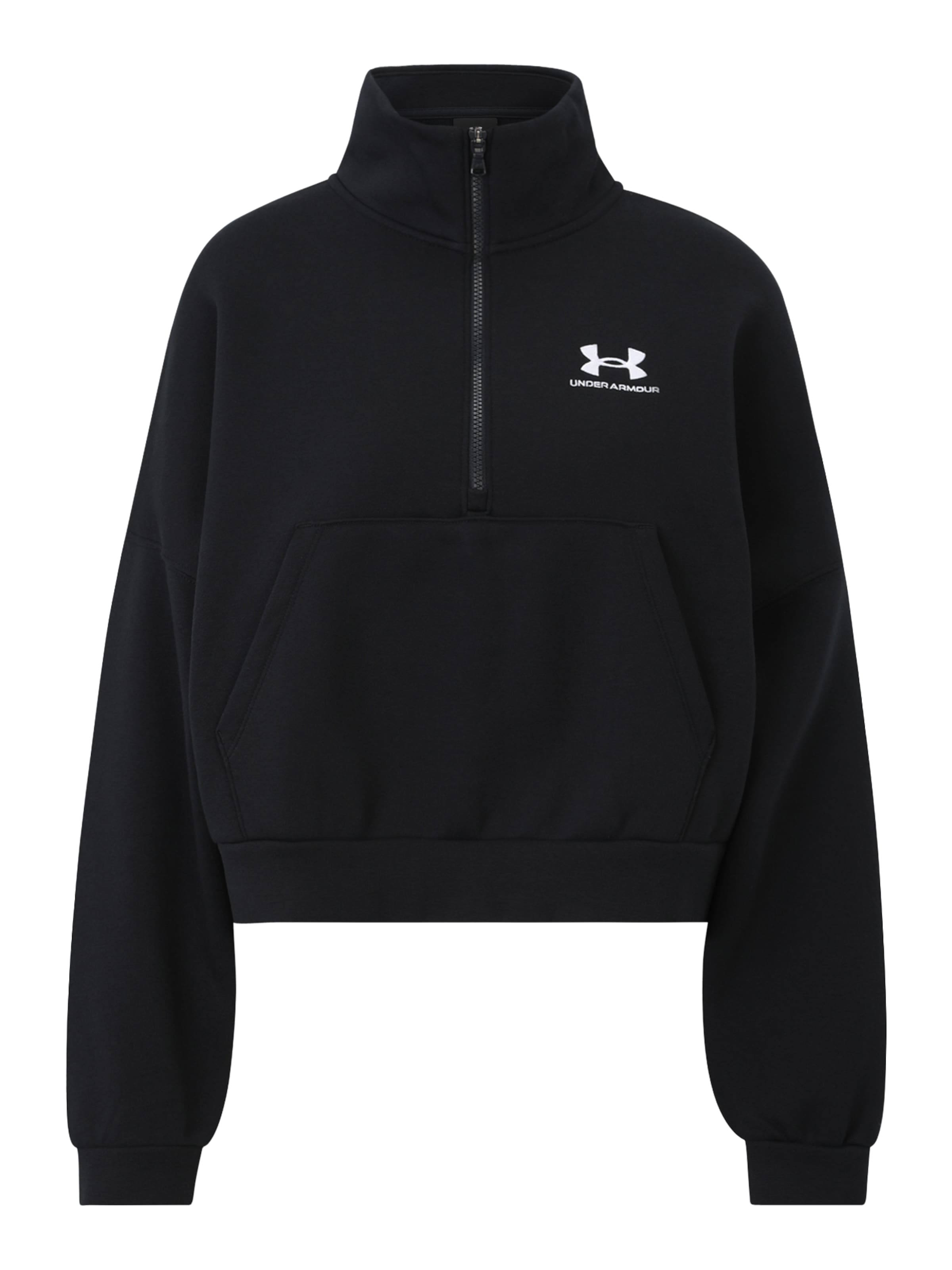 UNDER ARMOUR Αθλητική μπλούζα φούτερ σε μαύρο: μπροστά