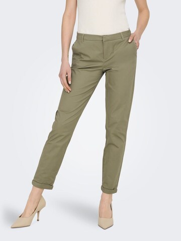 Regular Pantalon chino ONLY en vert : devant