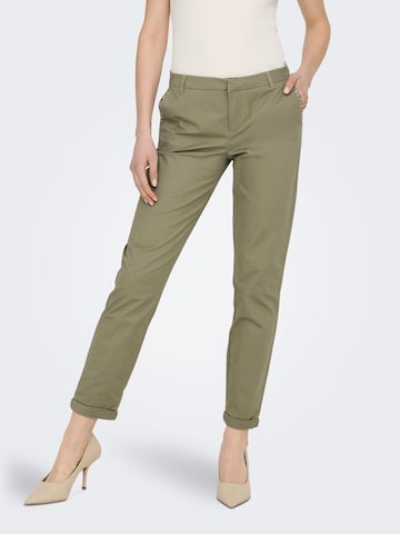 ONLY Regular Chino Pants in Green: front