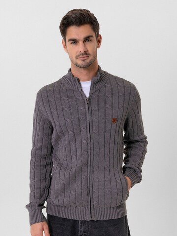 Vestes en maille 'Faber' Jacey Quinn en gris : devant