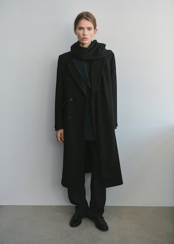 MANGO Between-Seasons Coat 'Yvse' in Black: front