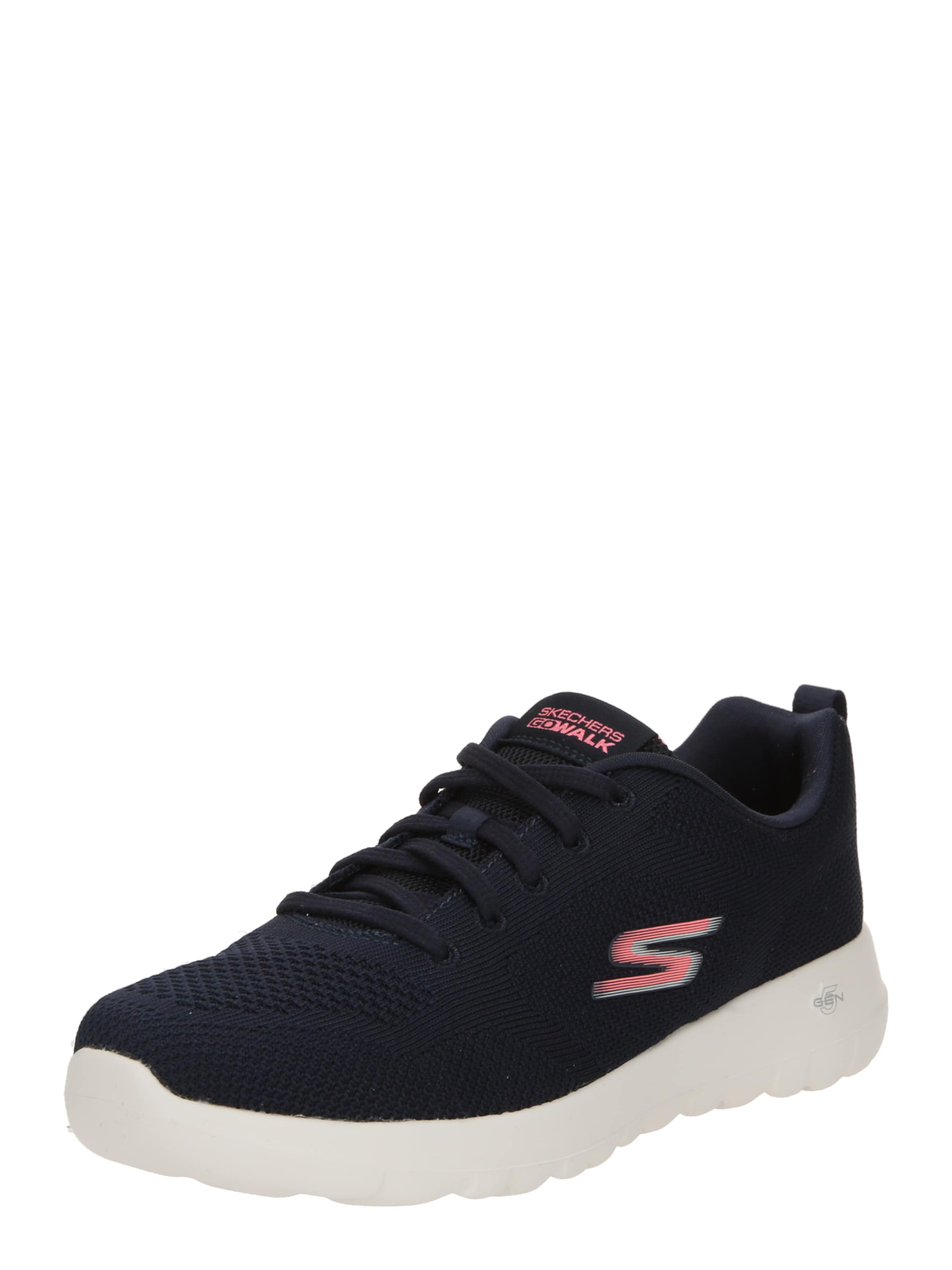 SKECHERS Baskets basses 'GO WALK JOY' en bleu nuit / gris / rose, Vue avec produit