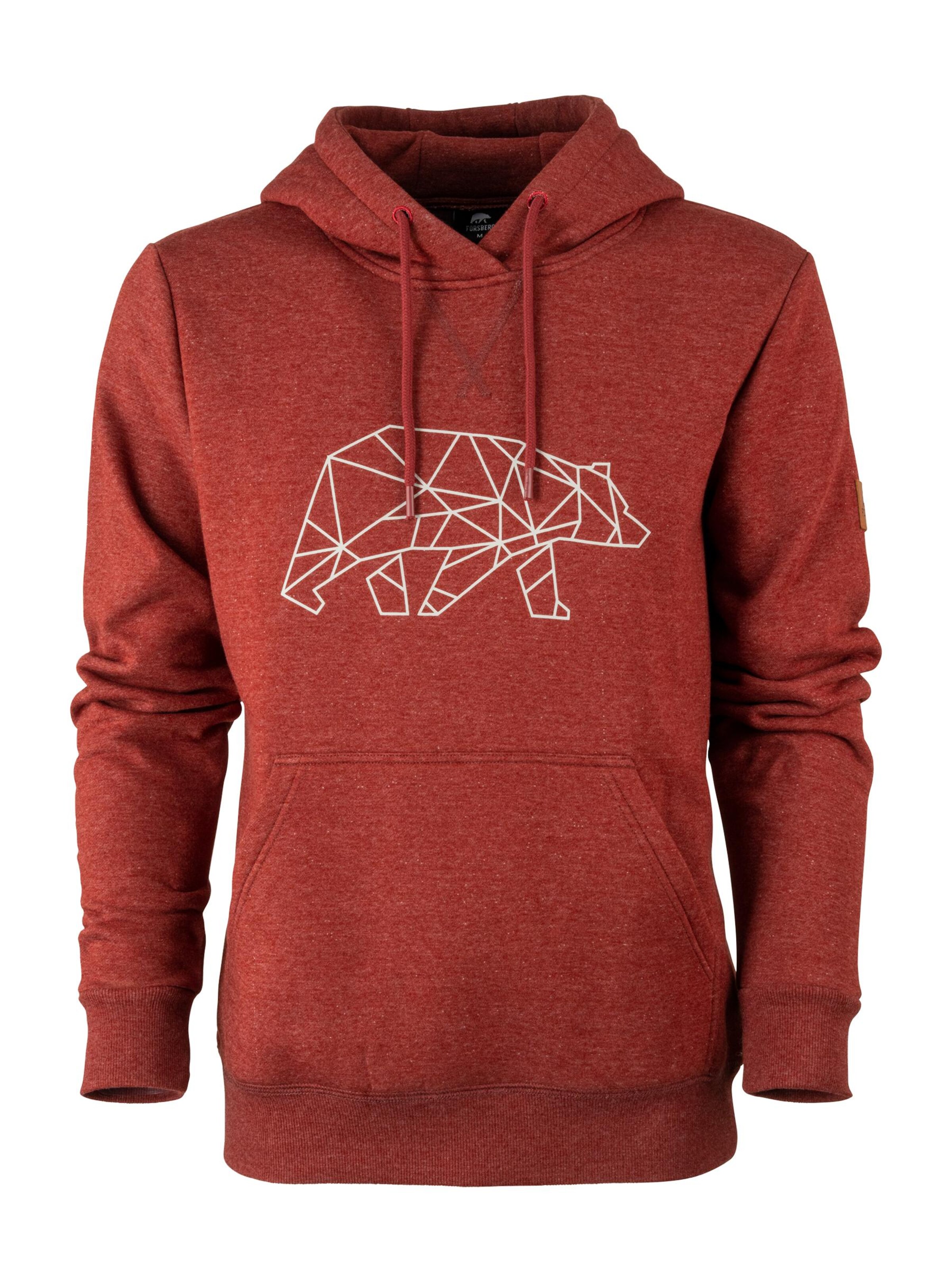 FORSBERG Sweatshirt 'Pettarson Hoodie mit Logo' in Red: front