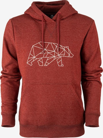 FORSBERG Sweatshirt 'Pettarson Hoodie mit Logo' in Red: front