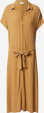 SAINT TROPEZ Shirt Dress 'Blanca' in Brown: front