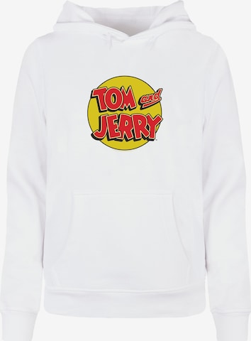 Sweat-shirt 'Tom and Jerry - Circle Logo' ABSOLUTE CULT en blanc : devant