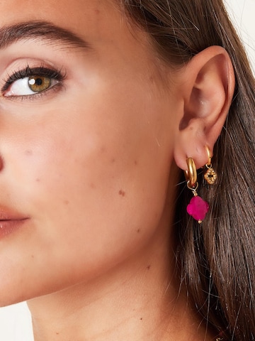 Boucles d'oreilles 'LIORA' Cala Rose en rose