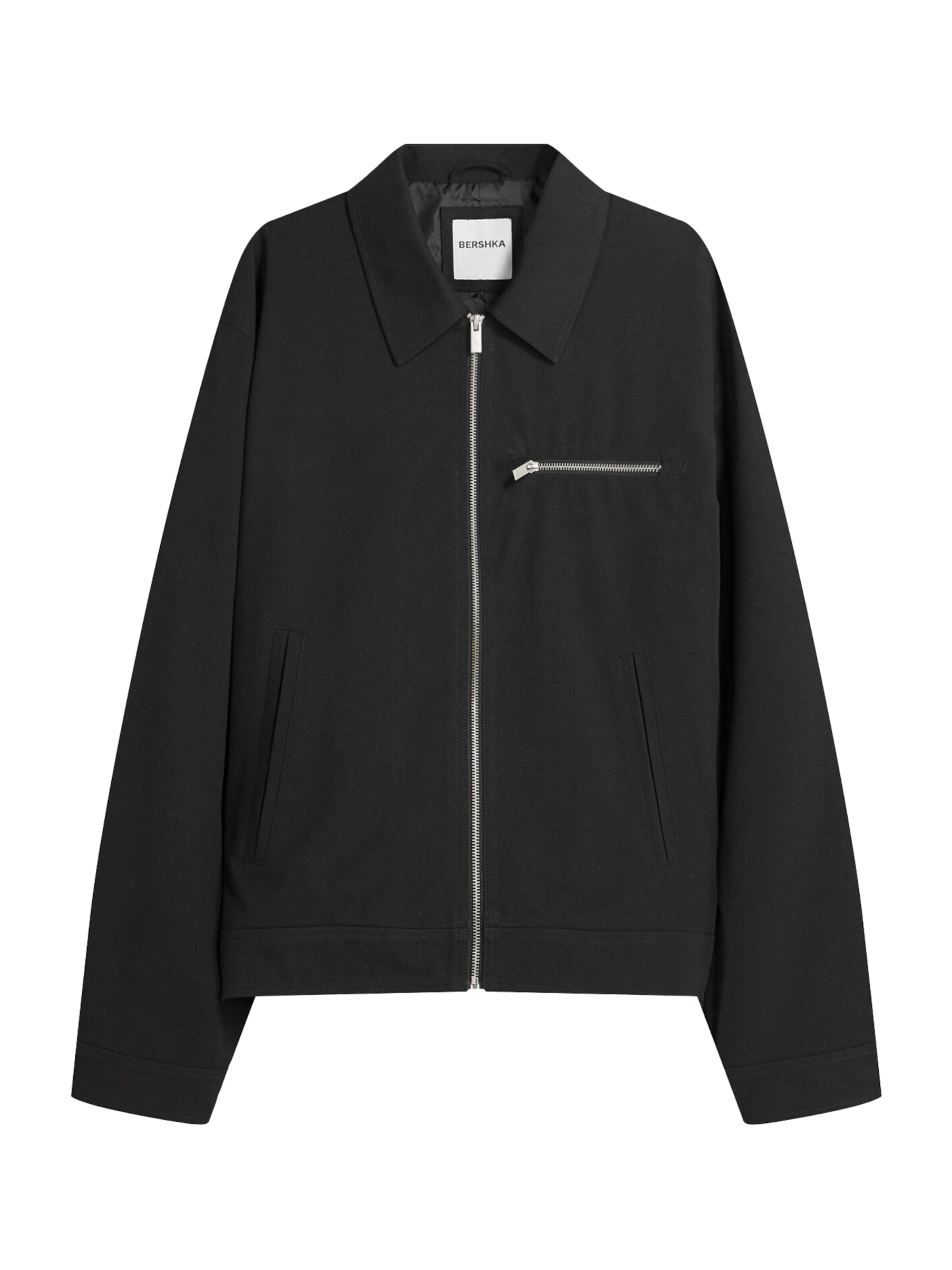 Bershka Преходно яке в черно: отпред