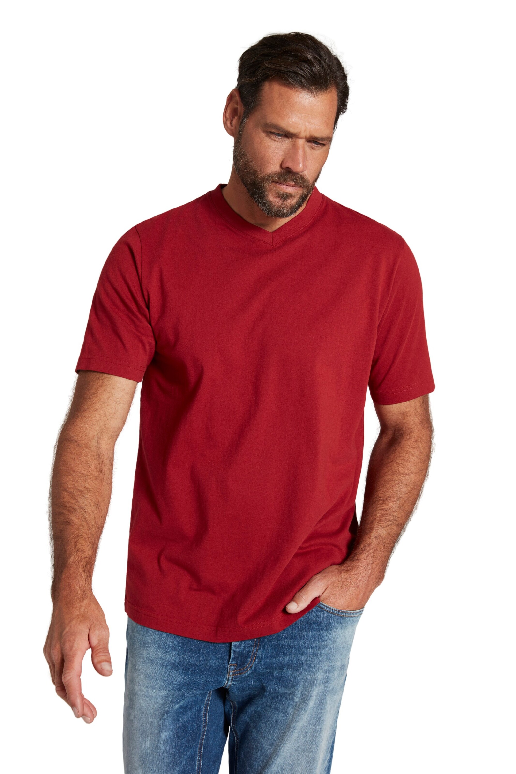 JP1880 T-Shirt in Rot: Vorderseite