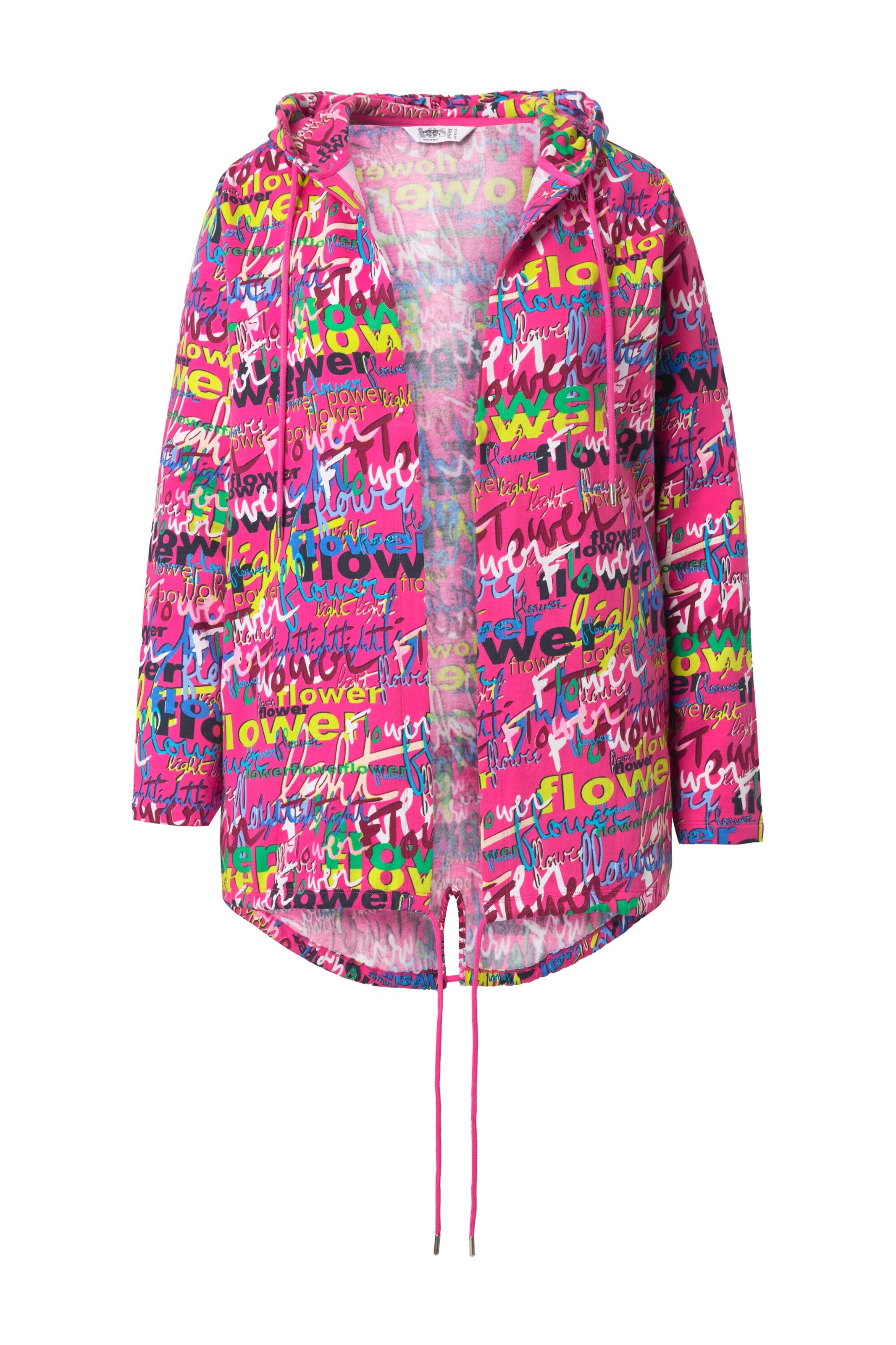 Angel of Style Zip-Up Hoodie in Pink: front