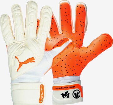 PUMA Athletic Gloves in White: front