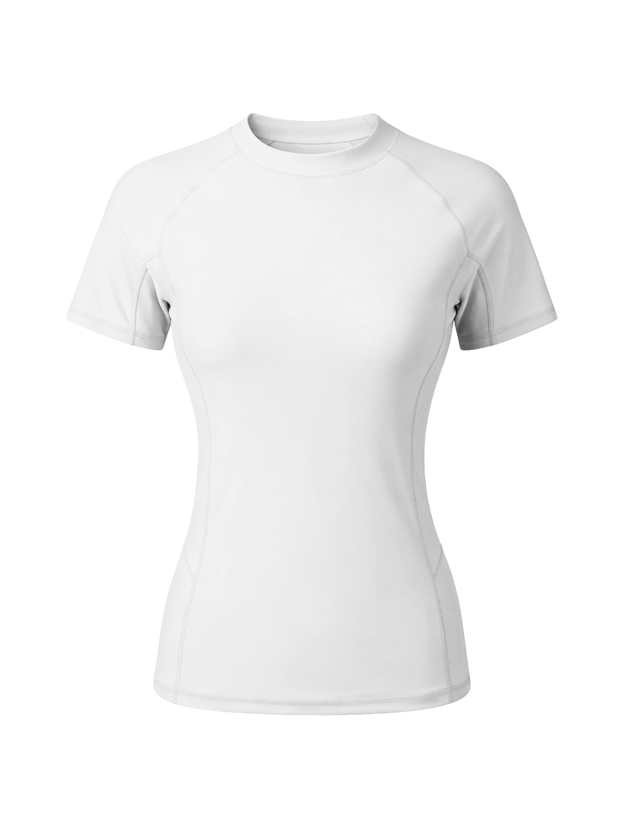 MEETWEE Performance shirt 'Sports swimming short-sleeved UPF50+ top' in White: front