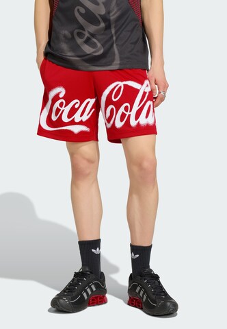 ADIDAS ORIGINALS Normalny krój Spodnie 'Coca Cola' w kolorze czerwony: przód