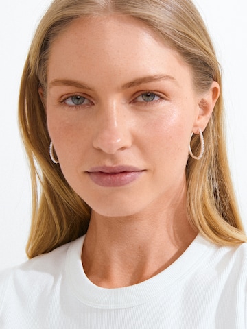 Boucles d'oreilles 'Root' Pilgrim en argent : devant