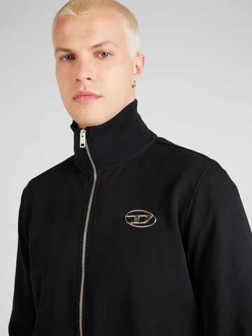 DIESEL Zip-Up Hoodie 'GINNI' in Black