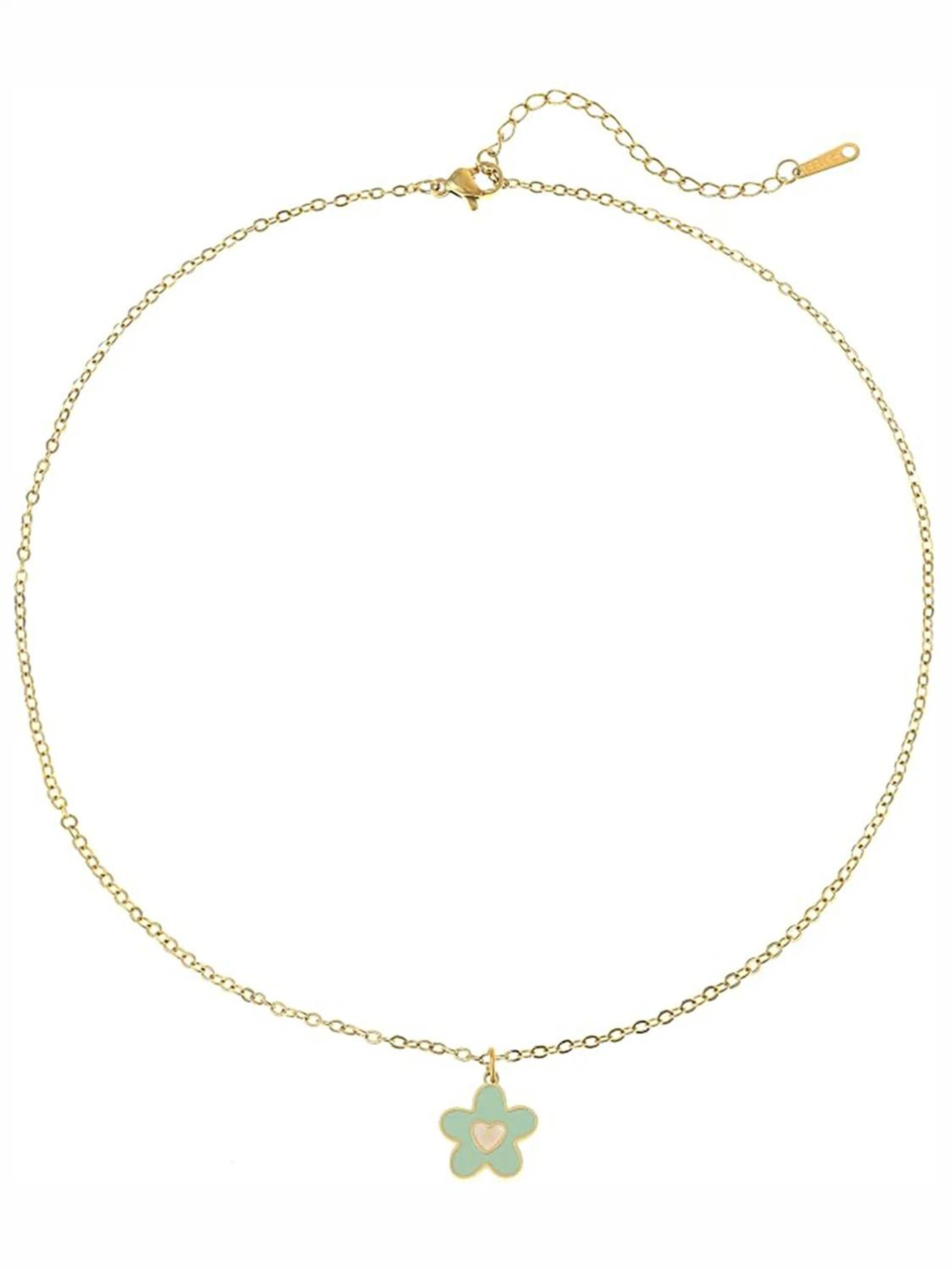 Made by Nami Necklace 'Blume' in Blue: front