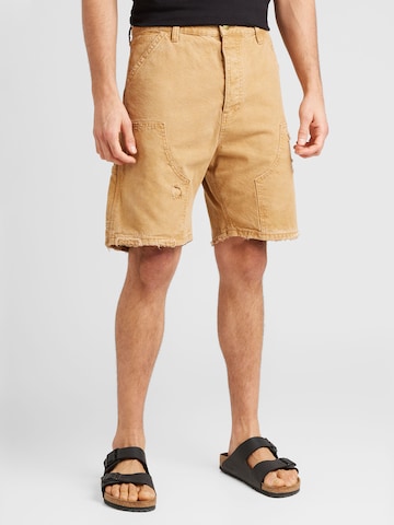 JACK & JONES - Regular Calças de ganga 'TONY PAINTER' em castanho: frente