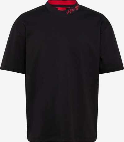 HUGO Shirt 'Demming' in de kleur Rood / Zwart, Productweergave