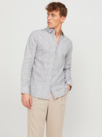 JACK & JONES Regular fit Button Up Shirt 'JPRBLANordic' in White: front