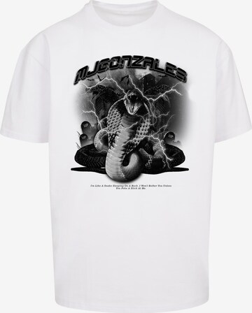 MJ Gonzales Shirt 'Toxic' in White: front