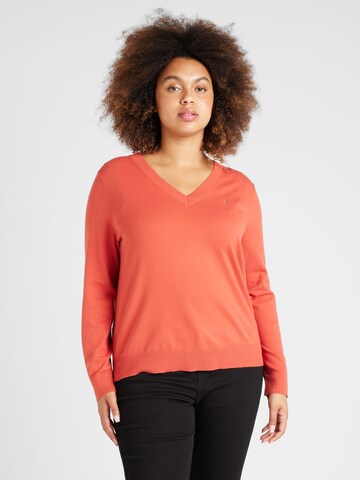 Tommy Hilfiger Curve Pullover in Rot: Vorderseite