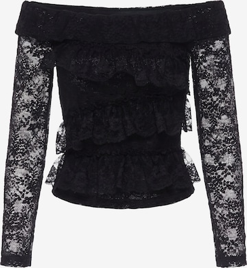 faina - Blusa en negro: frente