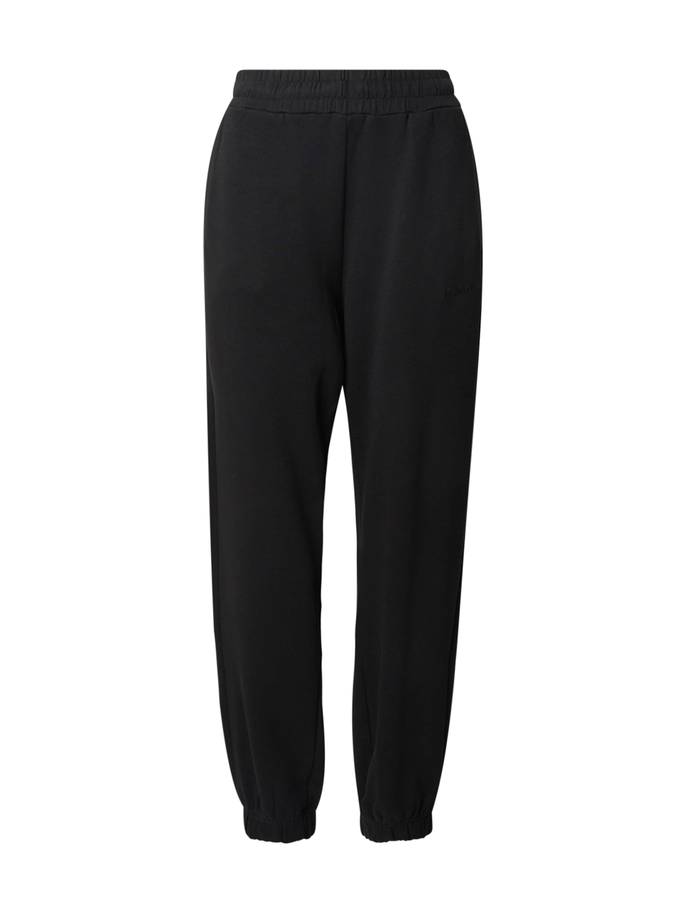 Calvin Klein Tapered Παντελόνι σε μαύρο: μπροστά