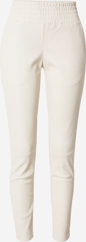 Coupe slim Pantalon 'COLETTE' Ibana en blanc : devant