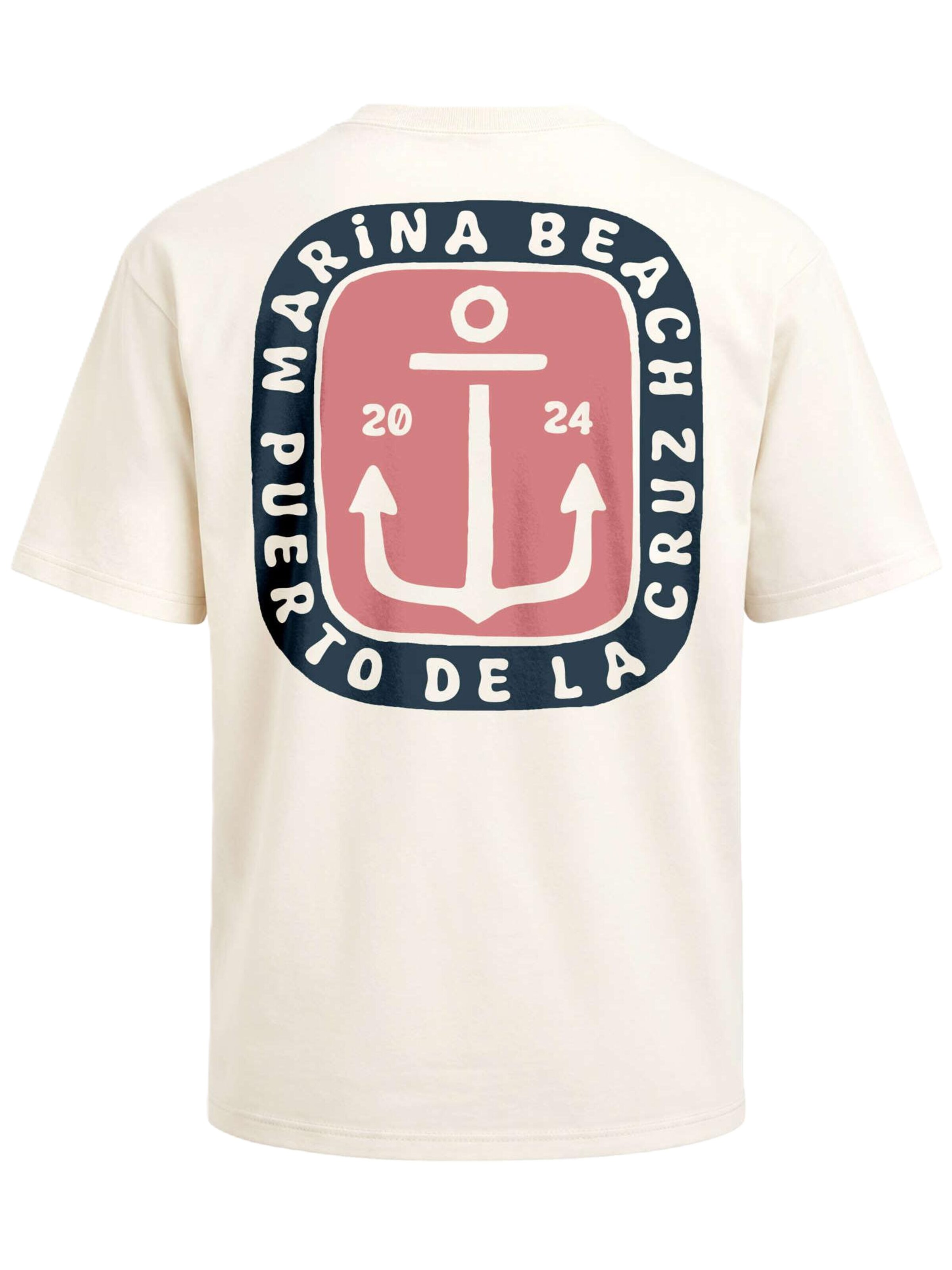 Neverless Shirt 'Marina Beach' in Beige