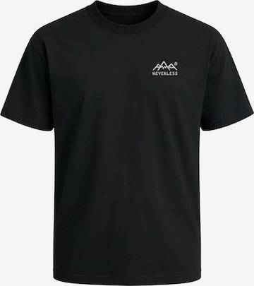 Neverless Shirt 'Minimalistic Camping' in Schwarz: Vorderseite