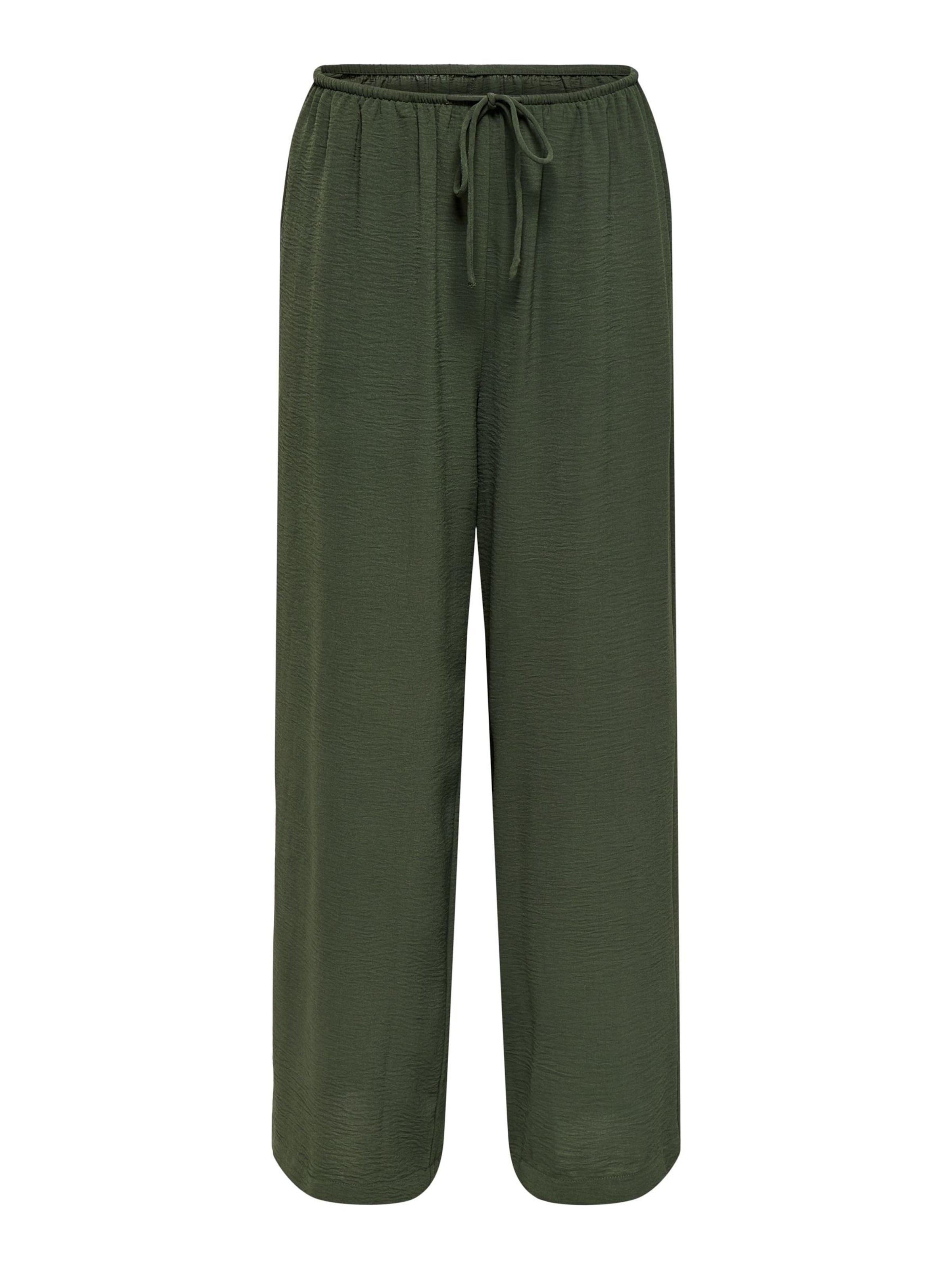 JDY - Pierna ancha Pantalón en verde: frente