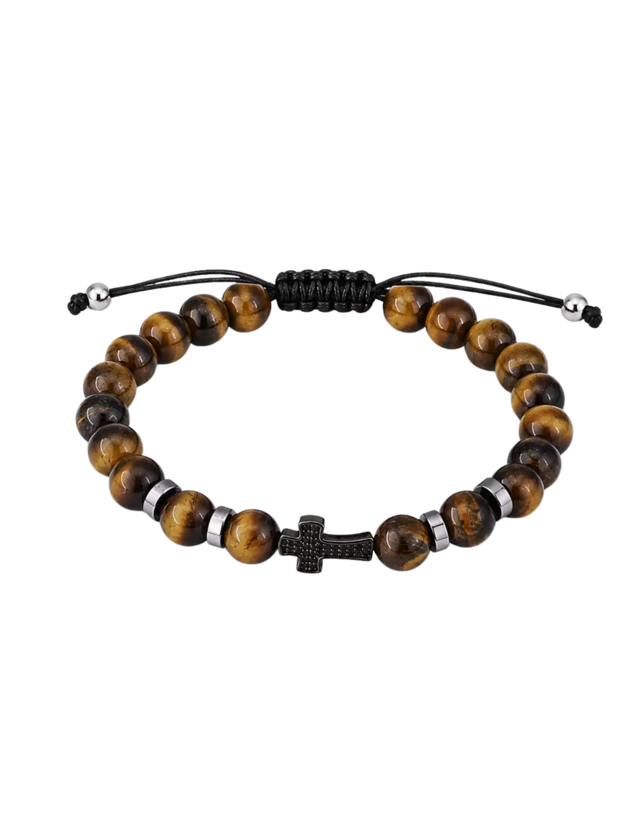 THE GEM STORIES JEWELRY Armband in Bruin: voorkant