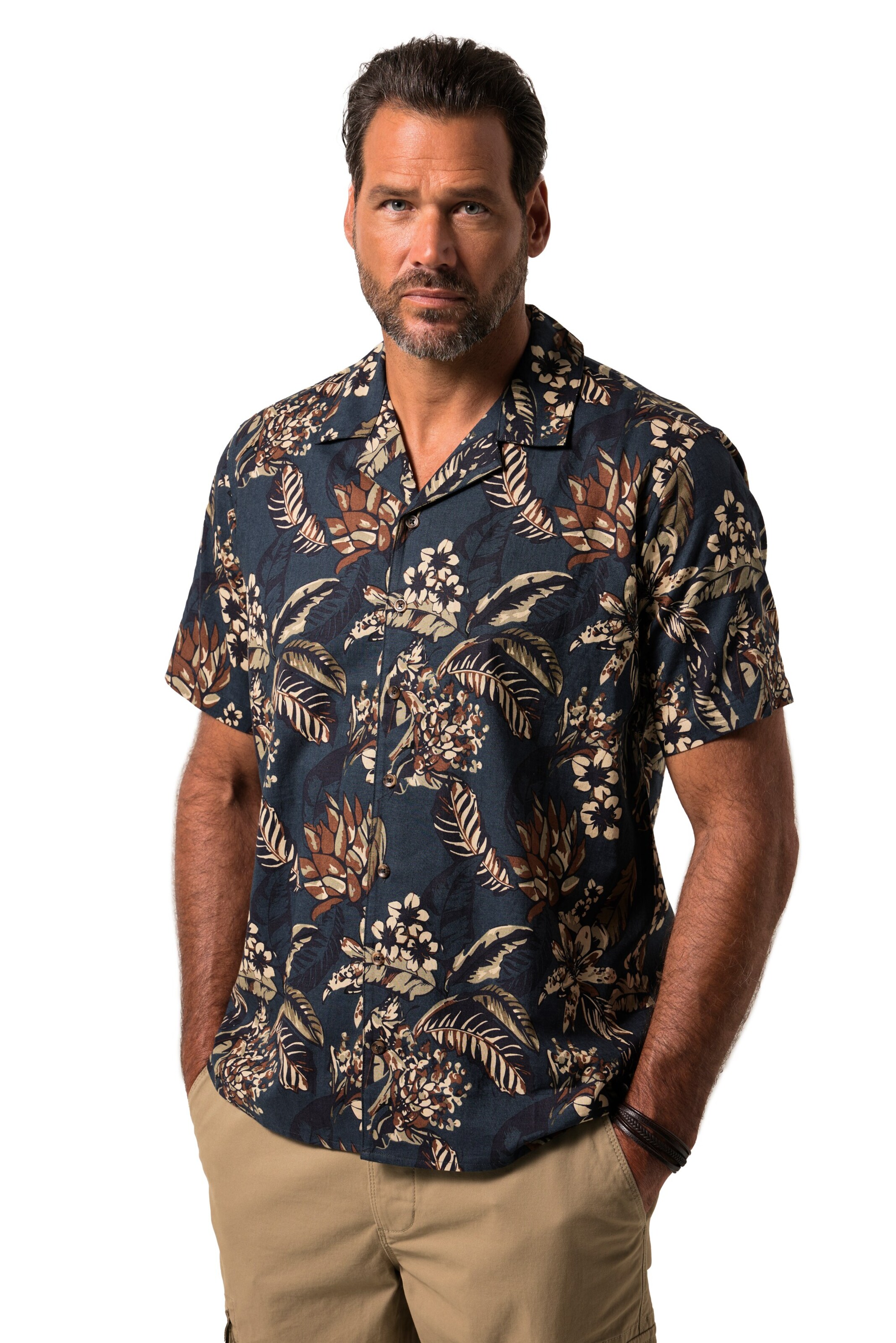 JP1880 Regular Fit Hemd in Blau: Vorderseite