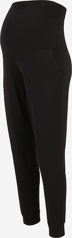 MAMALICIOUSTapered Hlače 'MLALISON' - crna boja: prednji dio