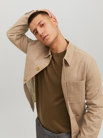 JACK & JONES Slim fit Övergångsjacka 'Riviera' i beige