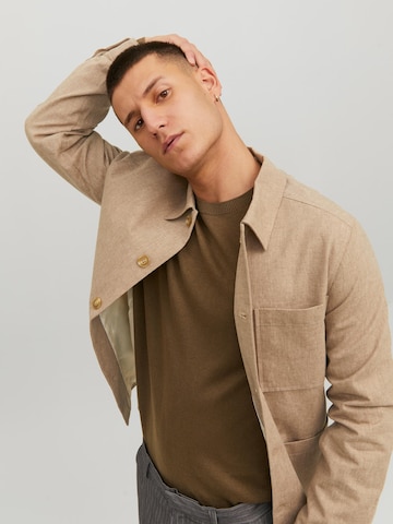 Coupe slim Veste mi-saison 'Riviera' JACK & JONES en beige