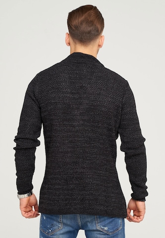 behype Knit Cardigan 'FELIAN' in Black