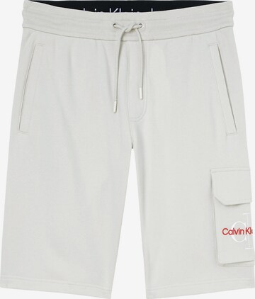 Regular Pantalon cargo Calvin Klein Jeans en blanc : devant