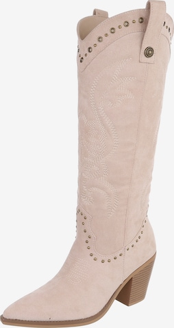 Ital-Design Cowboystiefel in Beige: Vorderseite
