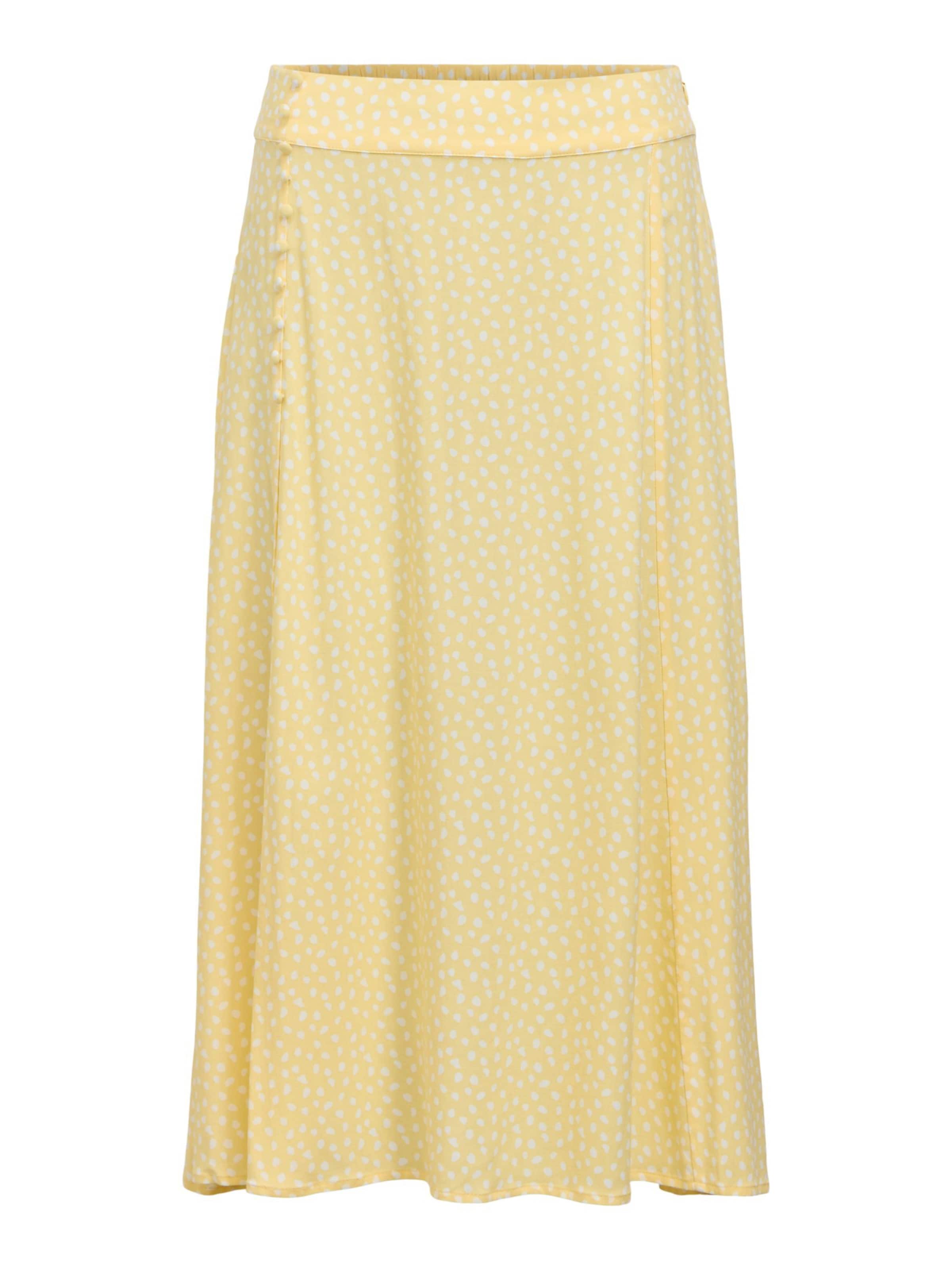 OBJECT Nederdel 'OBJCeleste' i pastelgul / hvid, Produktvisning