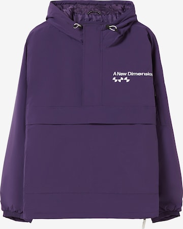 Bershka Between-Season Jacket in Purple: front