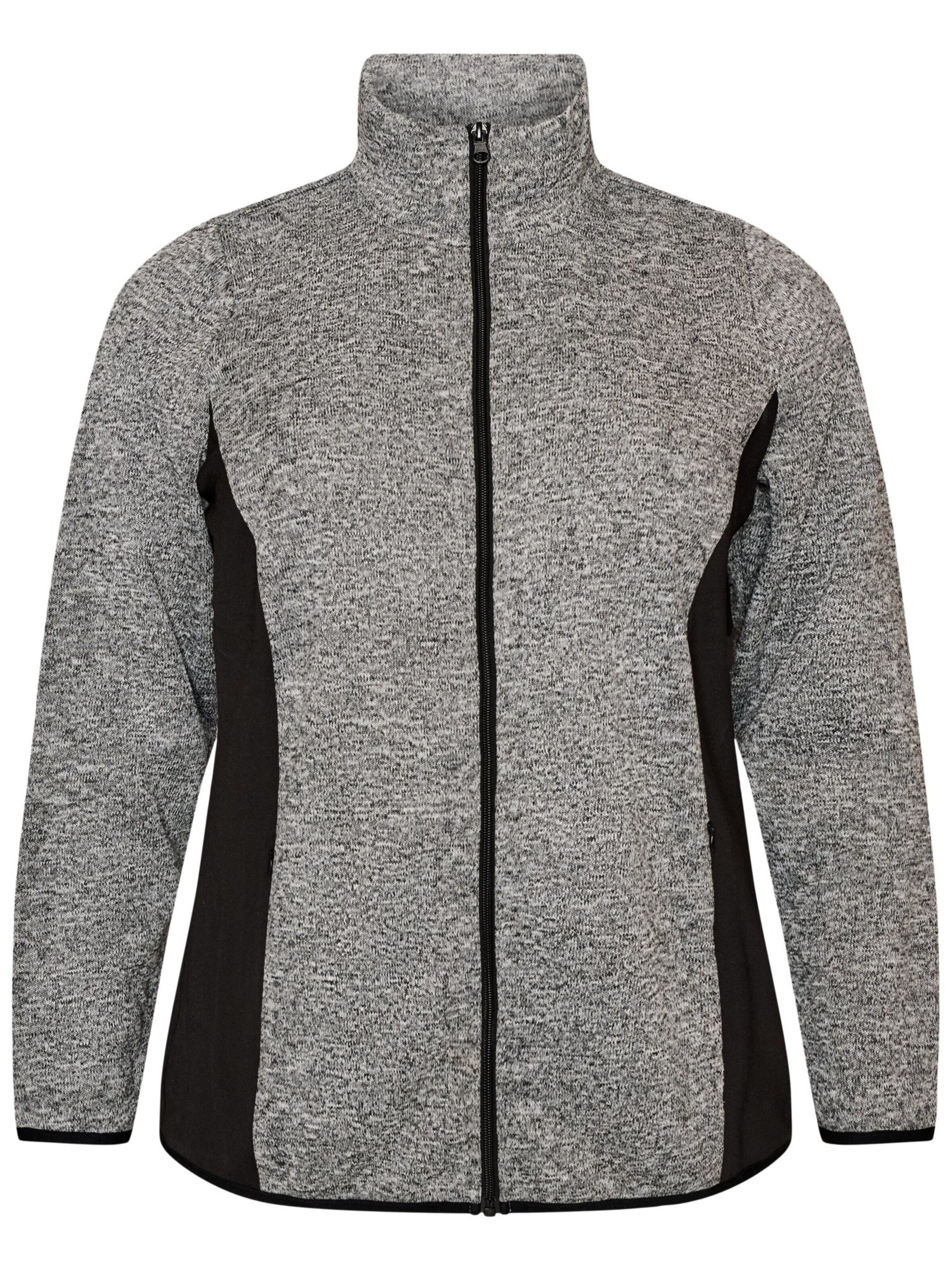 Giacca di pile 'IGGY' di Active by Zizzi in grigio: frontale