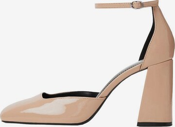 MANGO Sandals 'Fina1' in Beige: front