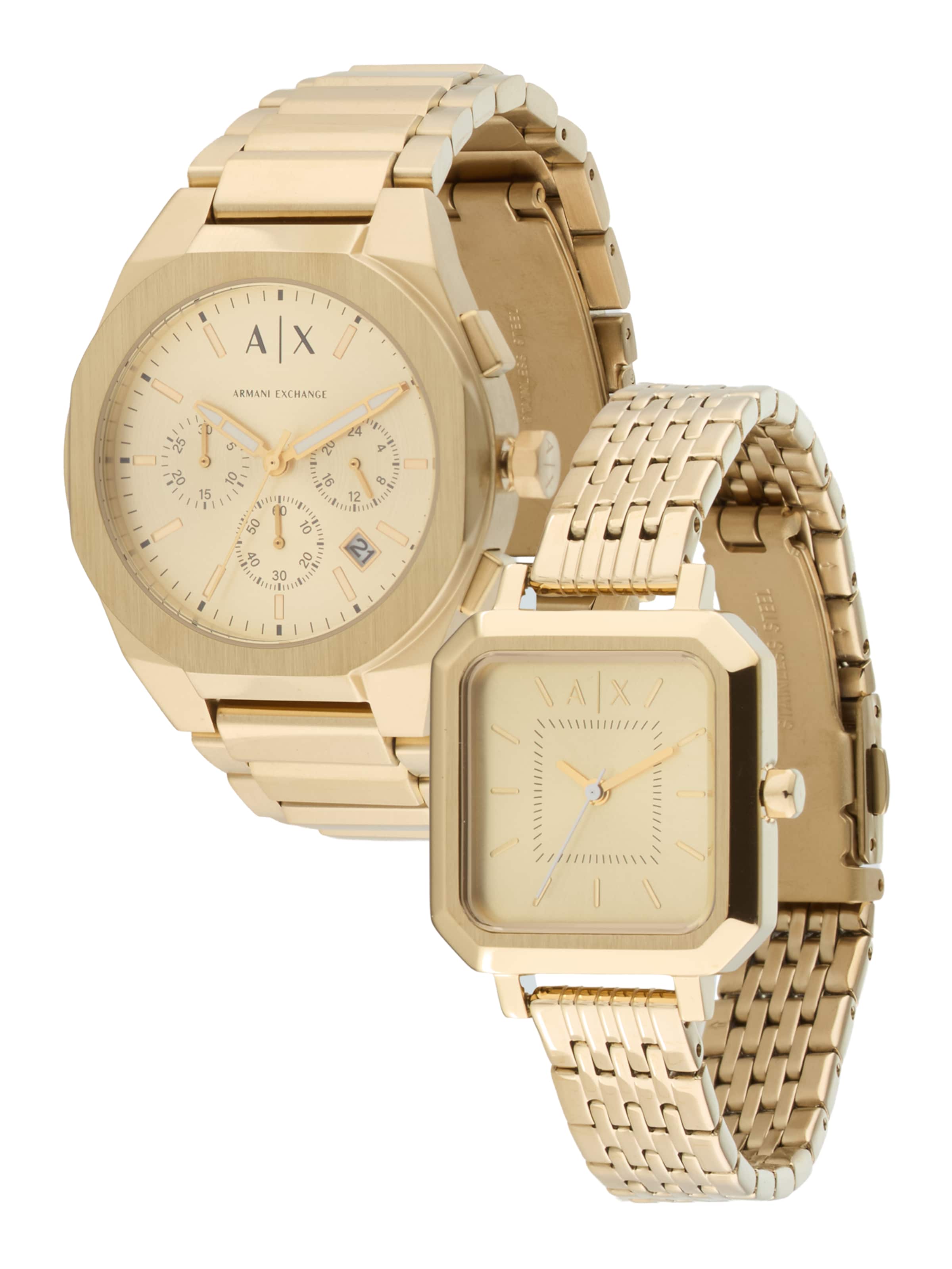 ARMANI EXCHANGE Аналоговые часы в Золотой: спереди